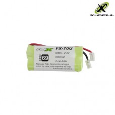 Bateria para Telefone sem Fio Universal com 1 Unidade 2.4V 600mAh Ni-Mh X-Cell FX-70U